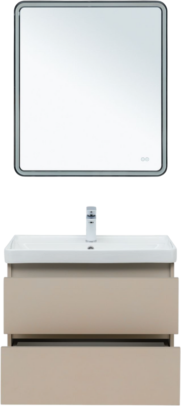 Тумба под раковину без столешницы Aquanet Вега 2.0 70 подвесная, бежевая матовая