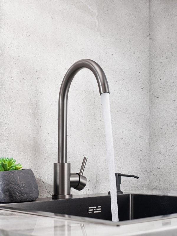 Смеситель для кухни РМС Sus124pvd 017F черный