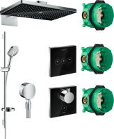 Душевой комплект Hansgrohe Rainmaker Select 460 (3 jet) 24007600 + 26631000 + 27506000 + 15735600 + 15736600