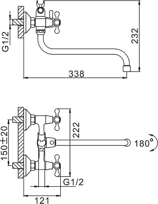 Универсальный смеситель Frap H08 F2208-2