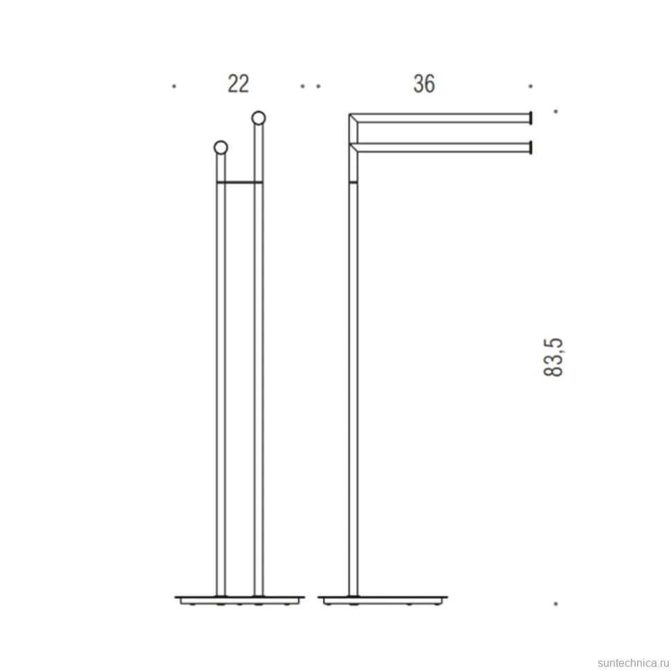 Стойка Colombo Design Hermitage B4038.OM золото матовое