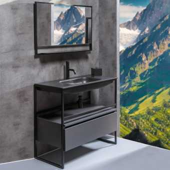 Мебель для ванной Armadi Art Loft 100 антрацит, напольная