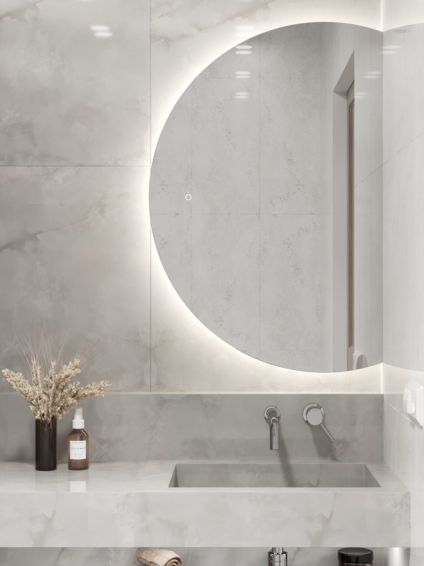 Зеркало CONTINENT Led Jill 60х90 см, сенсорное, с холодной подсветкой