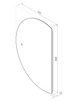 Зеркало CONTINENT Led Jill 60х90 см, сенсорное, с холодной подсветкой