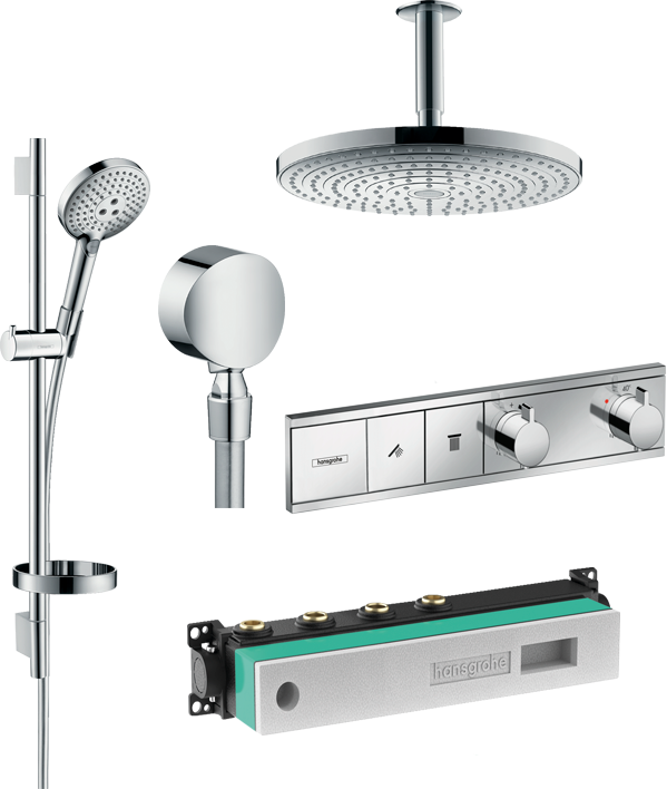 Душевой комплект Hansgrohe Raindance Select E 300 27337000+26630000+27506000+15380000+15310180