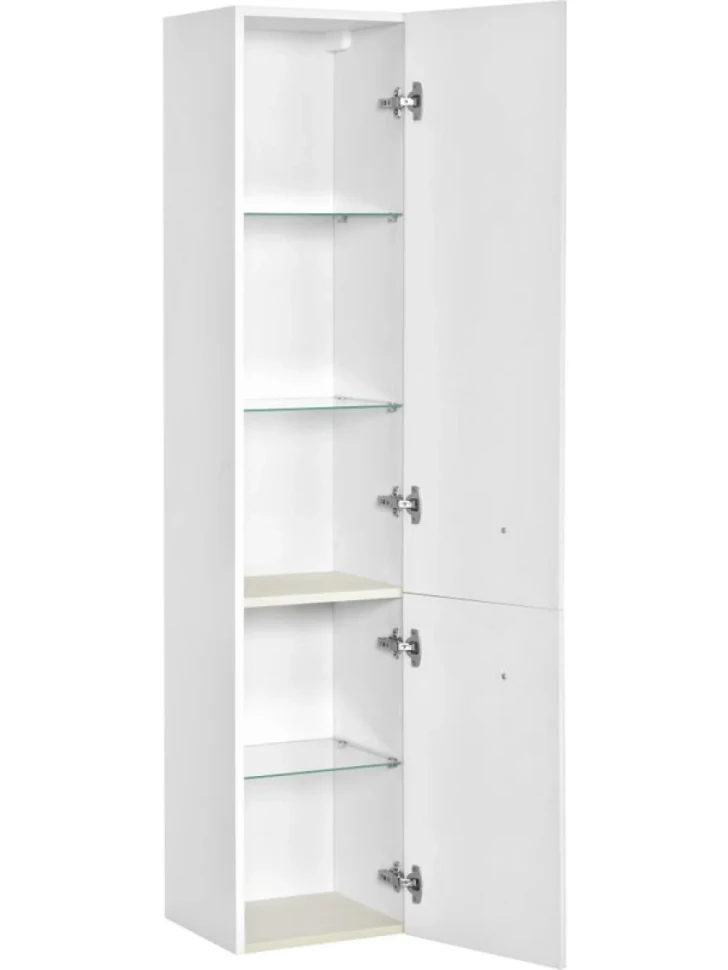 Шкаф пенал для ванной ASB-Woodline Каталина 35 белый