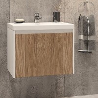 Тумба под раковину Velvex Klaufs 60.1Y белая, шатанэ, подвесная