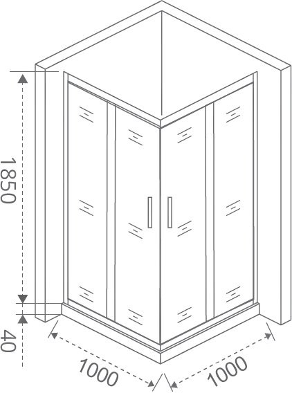 Душевой уголок Good Door Latte CR-100-C-WE 100x100