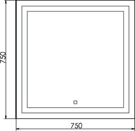 Зеркало Comforty Квадрат 75