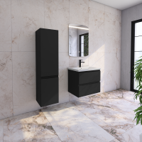 Шкаф-пенал для ванной Caprigo Forte 35 L черный Шкаф-пенал для ванной Caprigo Forte 35 L черный