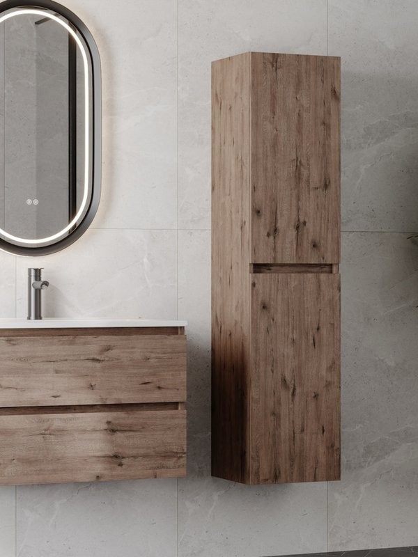 Шкаф-пенал для ванной Teymi Laina 35 L/R темный дуб