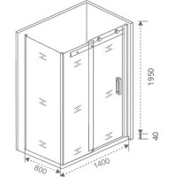 Душевой уголок Good Door Galaxy Galaxy WTW+SP-C-CH 140x80, профиль хром