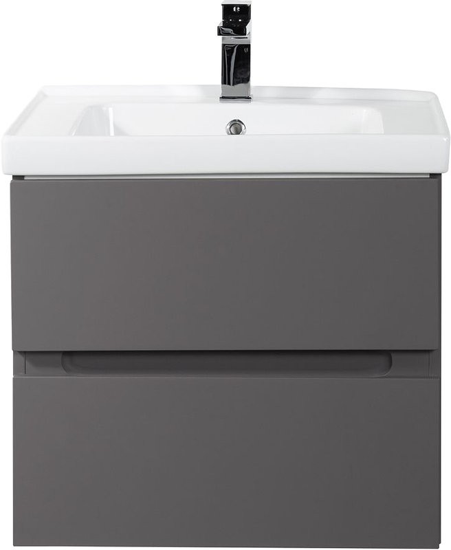 Тумба с раковиной Art&Max Techno подвесная, 60, смоки софт