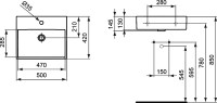 Накладная раковина Ideal Standard Strada K077701 50 см