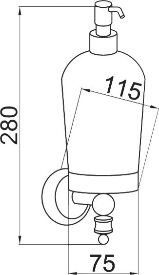 Набор Стакан Boheme Palazzo 10104 + Дозатор 10117