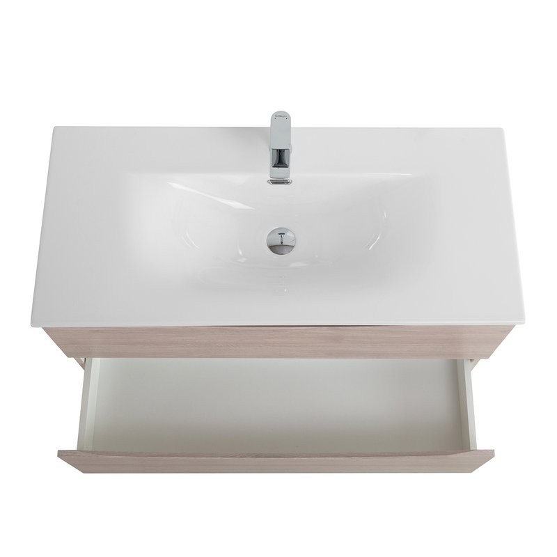 Тумба с раковиной BelBagno Marino-cer-n 100 подвесная, rovere grigio