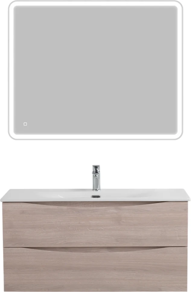 Тумба с раковиной BelBagno Marino-cer-n 100 подвесная, rovere grigio