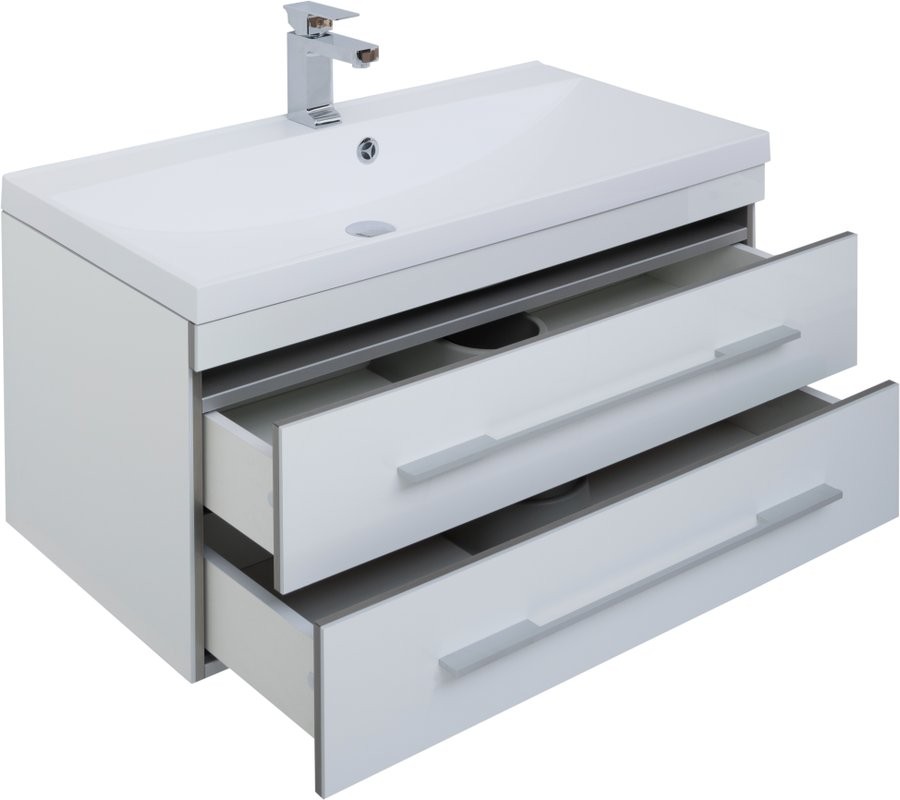 Мебель для ванной комнаты Aquanet Верона 90 подвесная белая