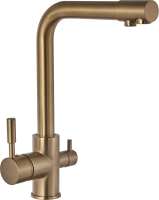 Смеситель для кухни Fashun A4352-21 с краном для питьевой воды, бронза