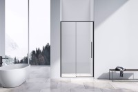 Душевая дверь в нишу Vincea Slim-N VDS-4SN130CLB 130 см, профиль черный