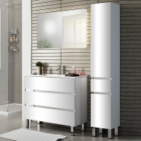 Мебель для ванной комнаты Sanvit Кубэ -3 60 белый глянец