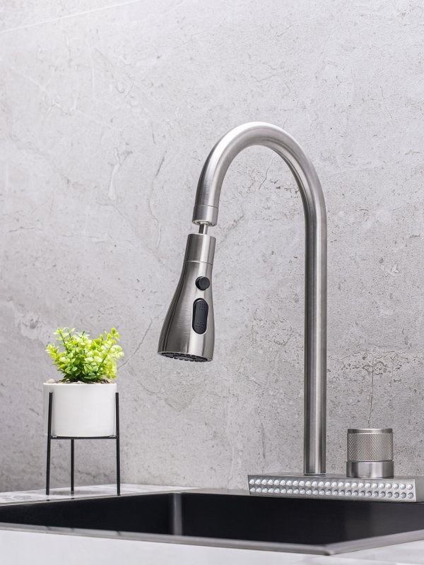 Смеситель для кухни РМС SUS130-017F-2 нержавеющая сталь