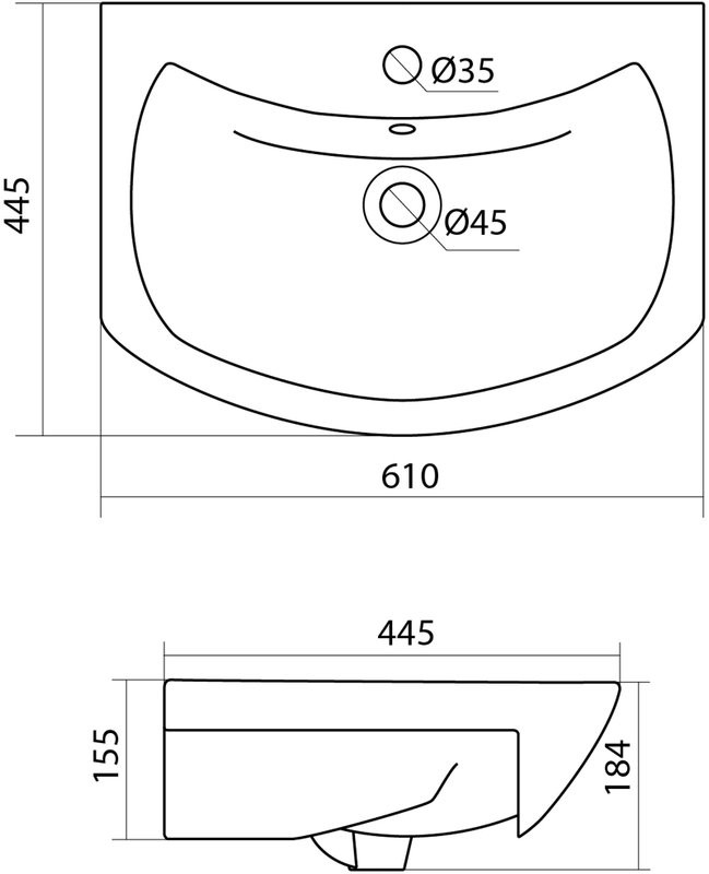 Тумба с раковиной ASB-Mebel Мессина 60