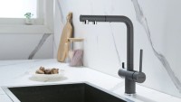 Смеситель для кухни Paulmark Serpentine Se213222-GRM серый металлик