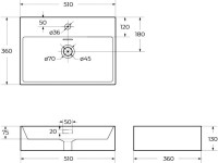 Накладная раковина BelBagno BB1340