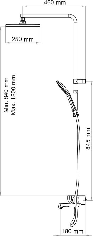 Душевая стойка Teska Mira DK3701C