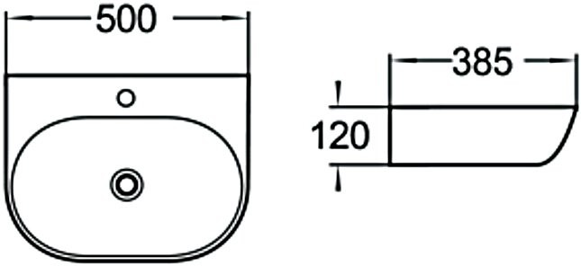 Накладная раковина SantiLine SL-2005