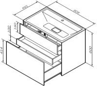 Тумба под раковину без столешницы AM.PM Inspire V2.0 80 элегантный серый Тумба под раковину без столешницы AM.PM Inspire V2.0 80 элегантный серый