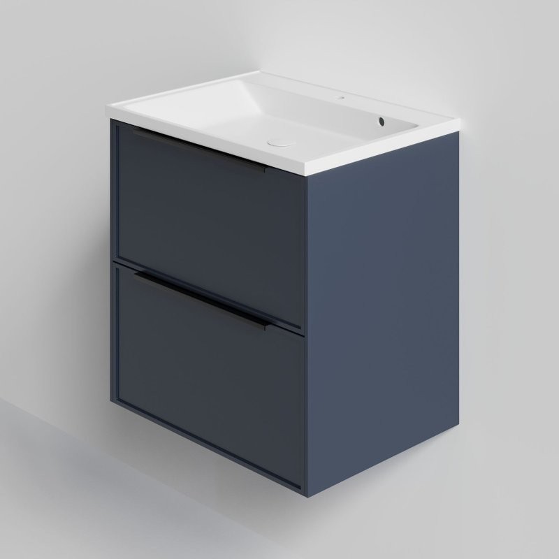 Тумба под раковину La Fenice SIMPLA Blu Grigio TWIN синяя 100 см