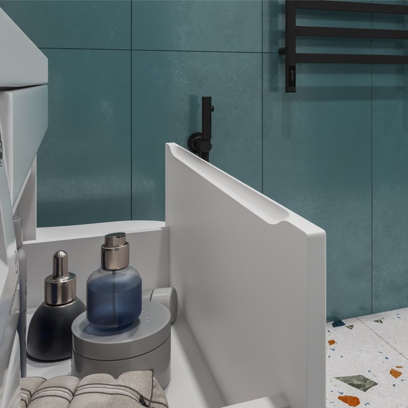 Тумба с раковиной Vigo Urban 60 R 2 ящика, под стиральную машину, белая