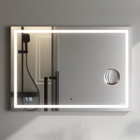 Зеркало AM.PM Gem 100 с LED-подсветкой, часами и косметическим зеркалом