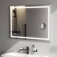 Зеркало AM.PM Gem 100 с LED-подсветкой, часами и косметическим зеркалом