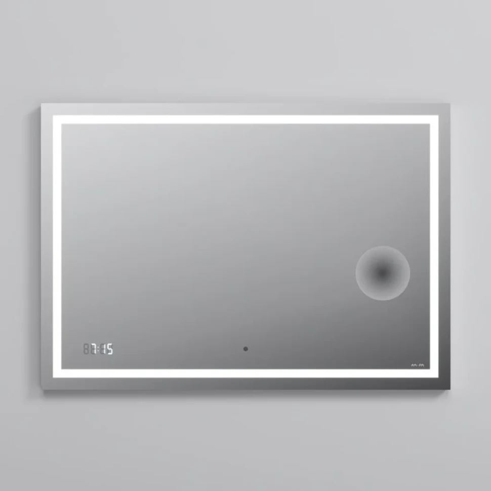 Зеркало AM.PM Gem 100 с LED-подсветкой, часами и косметическим зеркалом