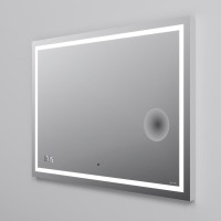 Зеркало AM.PM Gem 100 с LED-подсветкой, часами и косметическим зеркалом