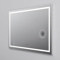 Зеркало AM.PM Gem 100 с LED-подсветкой, часами и косметическим зеркалом