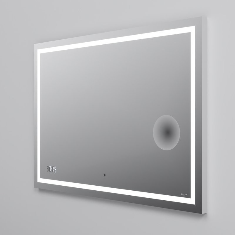 Зеркало AM.PM Gem 100 с LED-подсветкой, часами и косметическим зеркалом
