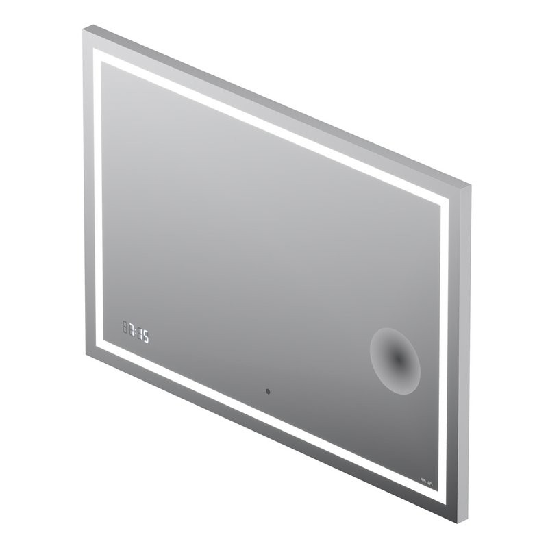 Зеркало AM.PM Gem 100 с LED-подсветкой, часами и косметическим зеркалом