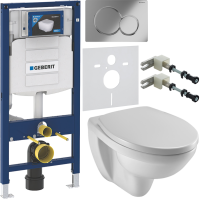 Комплект Унитаз подвесной Jacob Delafon Patio E4187 + Крышка E4267 + Инсталляция Geberit Duofix UP 320 111.300.00.5 + Кнопка Sigma 01 115.770.21.5 хром + Крепления 111.815.00.1 к стене + Звукоизоляция