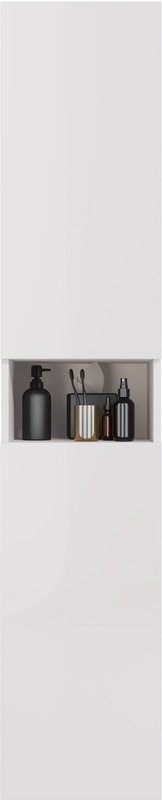 Шкаф-пенал для ванной Dreja Perfecto 35 L/R белый глянец