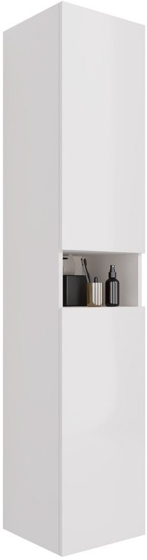 Шкаф-пенал для ванной Dreja Perfecto 35 L/R белый глянец