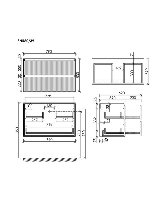 Мебель для ванной комнаты Sancos Snob R 80 Doha Soft, раковина CN7026