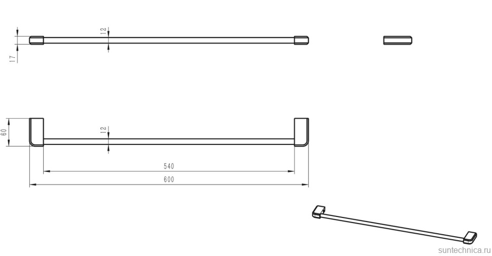 Держатель для полотенец Wonzon & Woghand WW-V3101-MB матовый черный