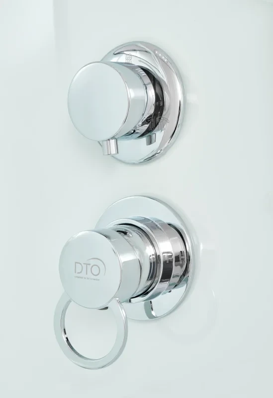 Душевая кабина DTO D EM2780LED+GM профиль хром, стекло матовое с узором