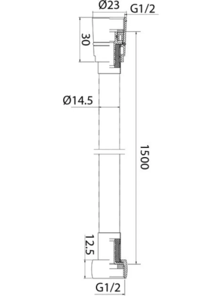 Душевой шланг IDDIS Optima Home 04P15MGi19 150 см, золото матовое