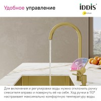 Смеситель для кухни IDDIS Pure PURMGFJi05 матовое золото