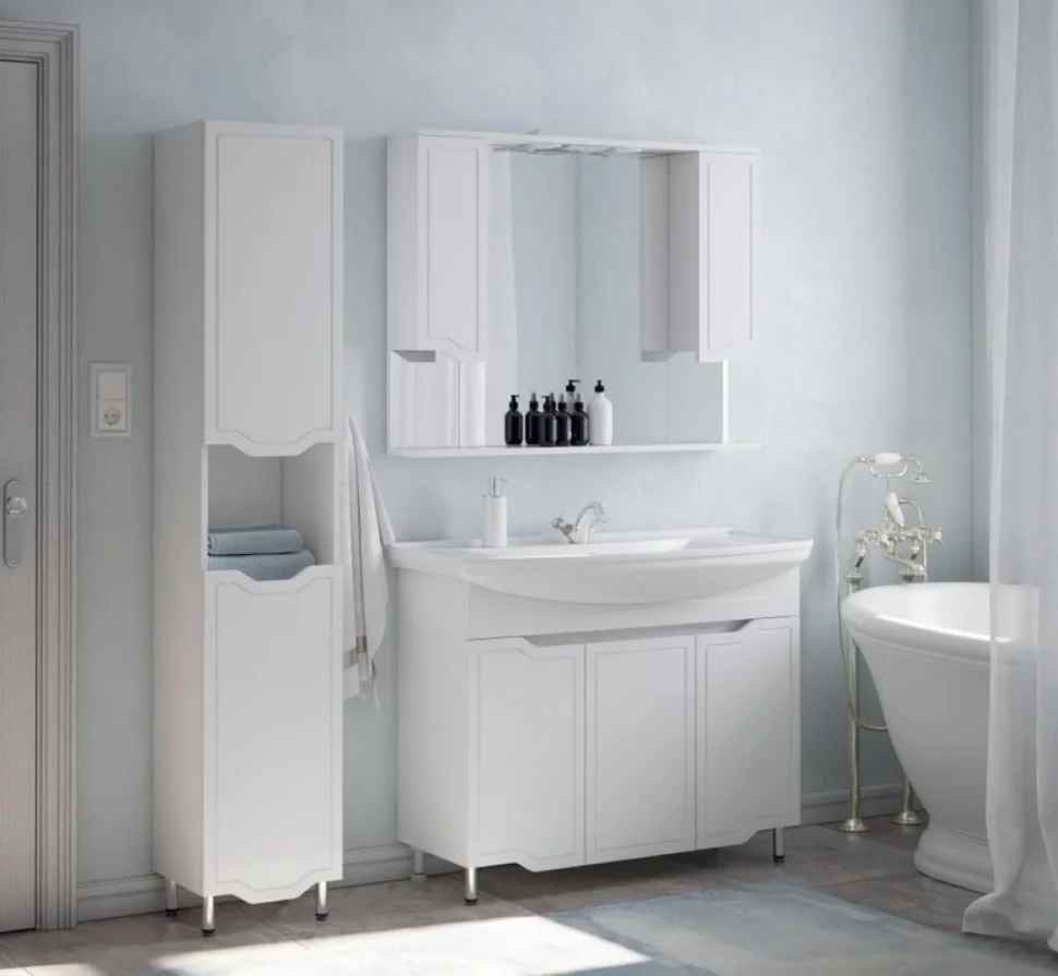 Зеркало Corozo Мирра 105/С белое